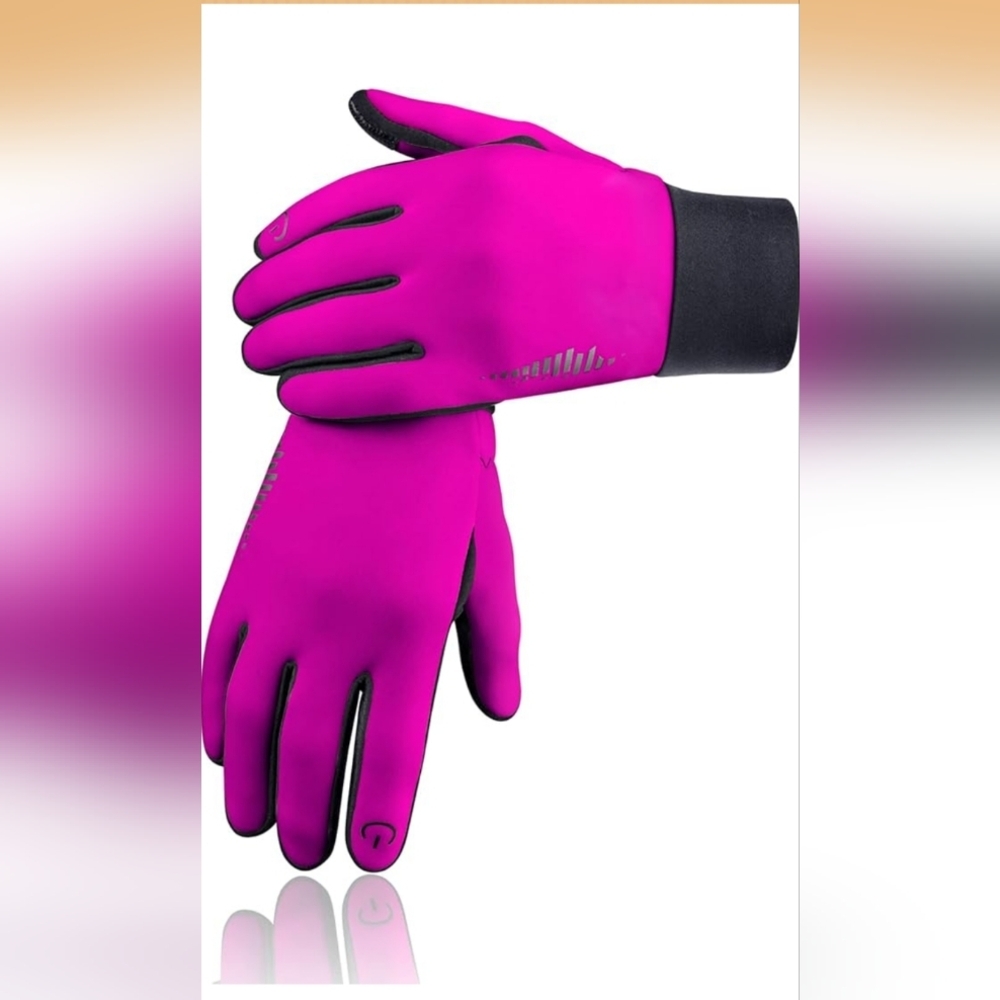 SIMARI Winter Gloves Liner Thermal Warm Touch Screen Hot Pink (EUC)